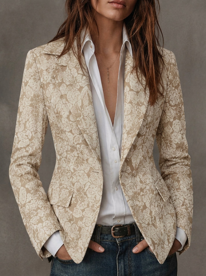 Antonia | Blazer de Jacquard con Estampado de Paisley