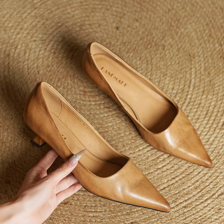Anok Tacones Altos de Cuero Auténtico