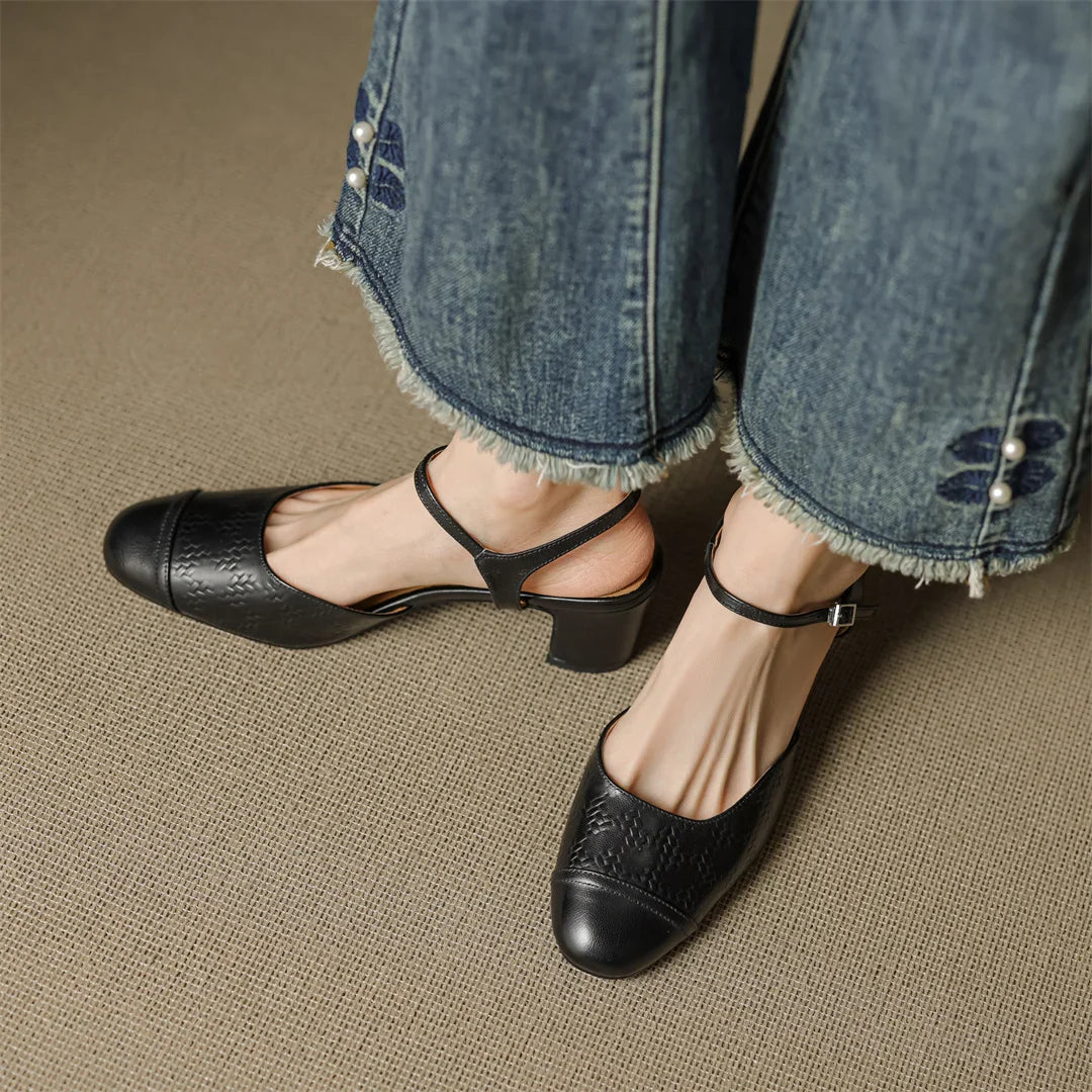 Tacones de Cuero Auténtico Valery