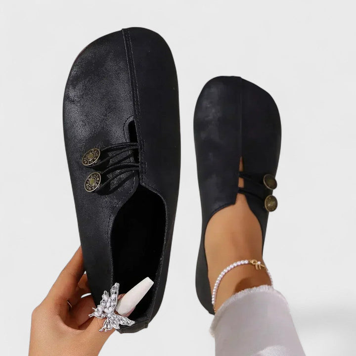 Lydia - Mocasines ortopédicos para mujer en suave piel ante