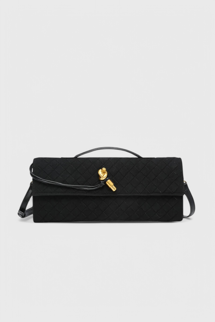 Melanie Classic Suede Shoulder Bag