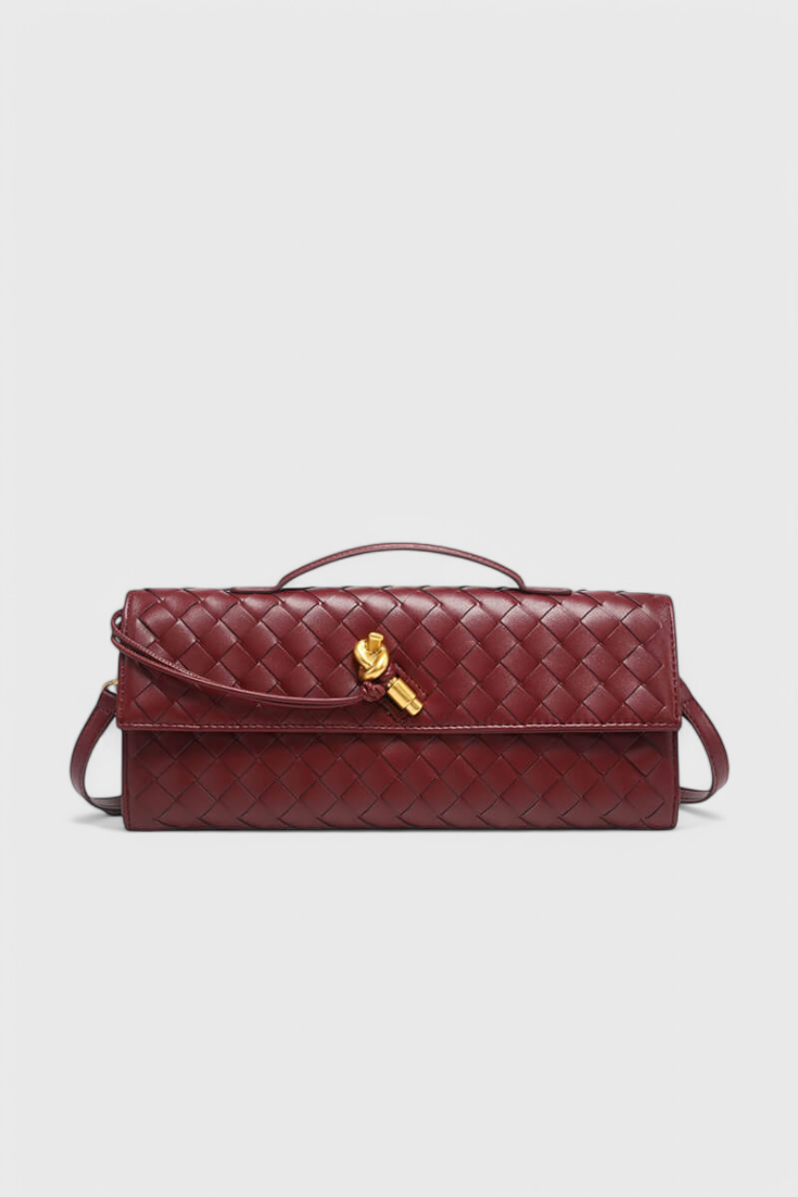 Clutch Melanie con Detalle de Nudo Dorado