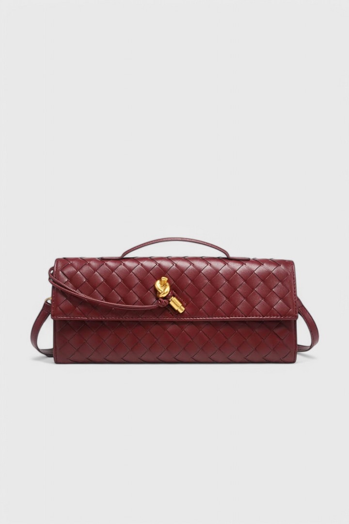 Clutch Melanie con Detalle de Nudo Dorado