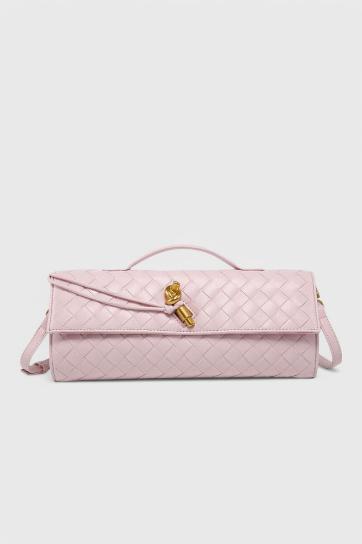 Clutch Melanie con Detalle de Nudo Dorado