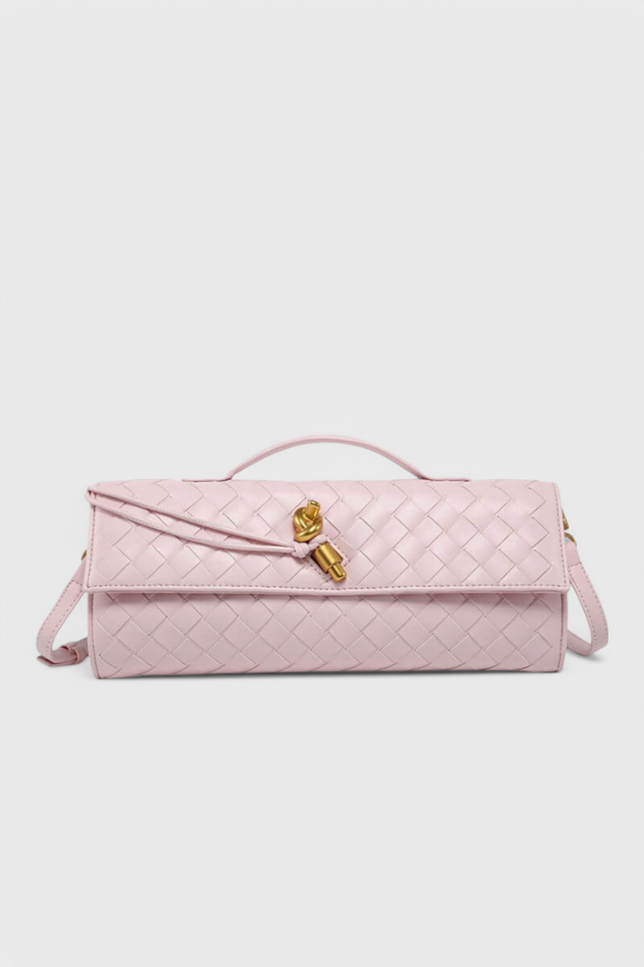 Clutch Melanie con Detalle de Nudo Dorado
