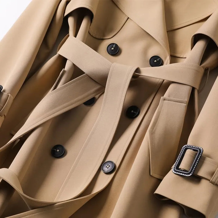 Sienna Trenchcoat Clásico Estilo Atemporal Damas