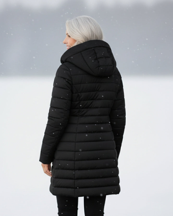 Elena Chaqueta de Invierno Acolchada con Capucha para Damas