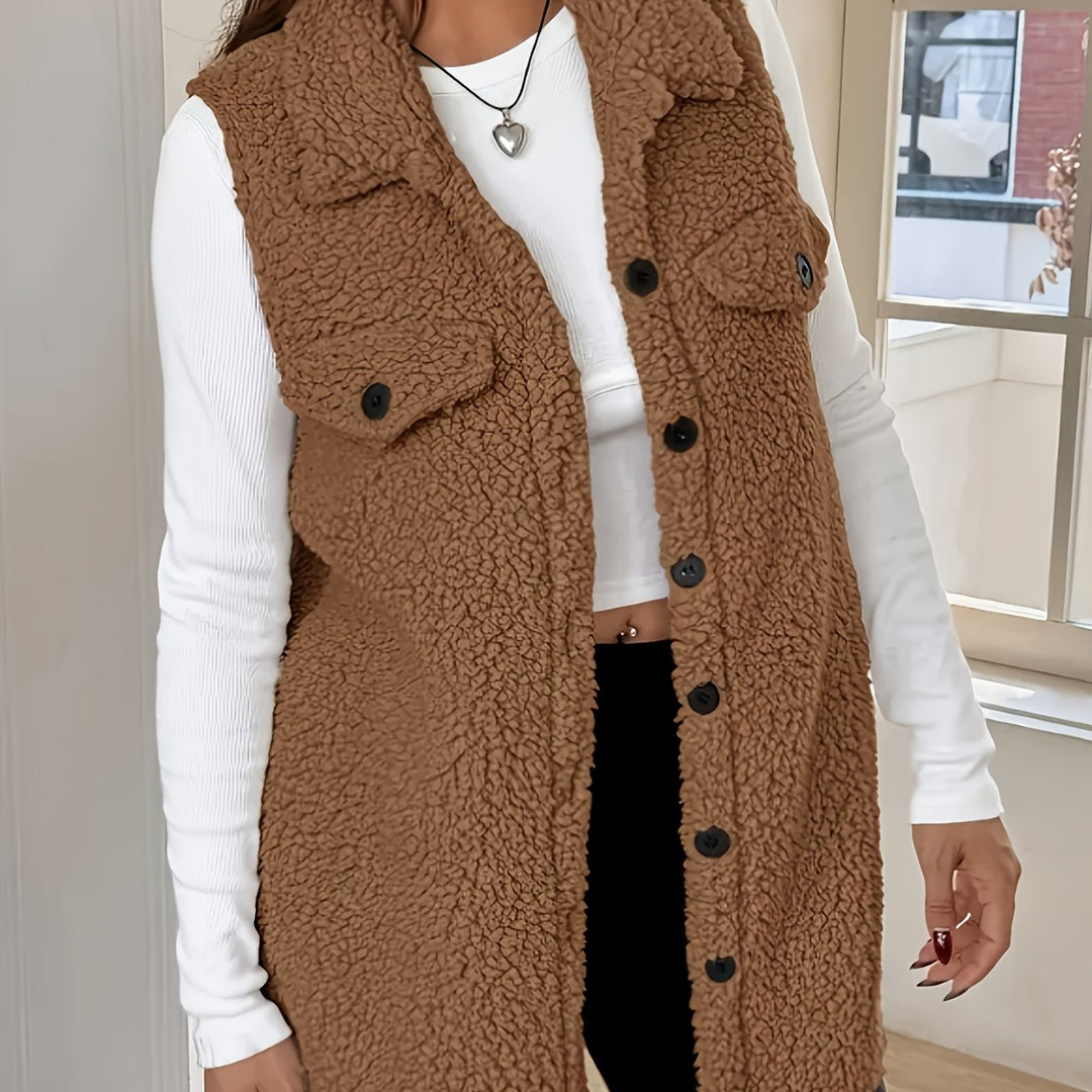 Aurelia Elegante Chaleco Blazer Sin Mangas para Damas