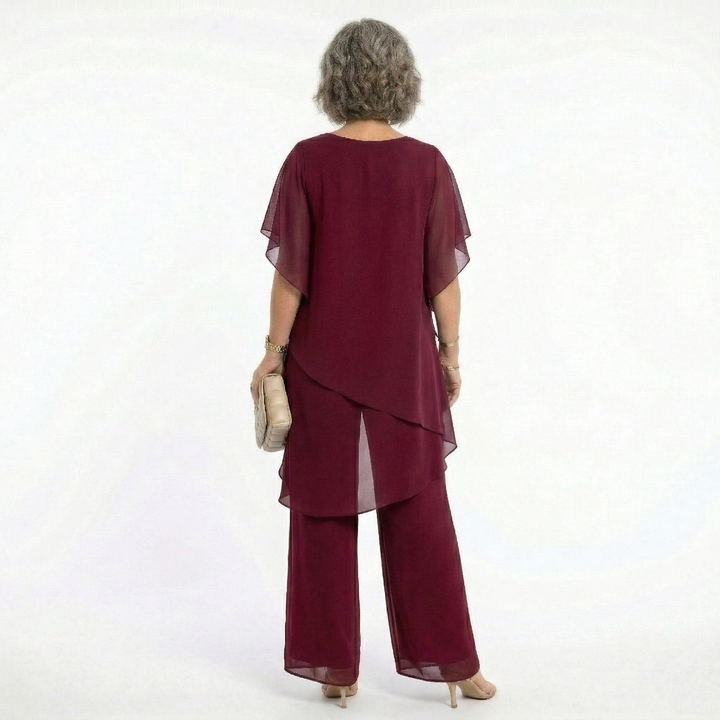 Ainhoa | Conjunto Elegante de Ceremonia Mujer Túnica Asimétrica