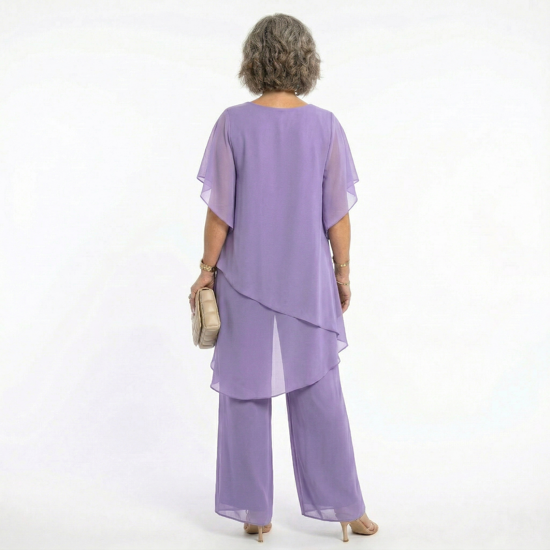 Ainhoa | Conjunto Elegante de Ceremonia Mujer Túnica Asimétrica
