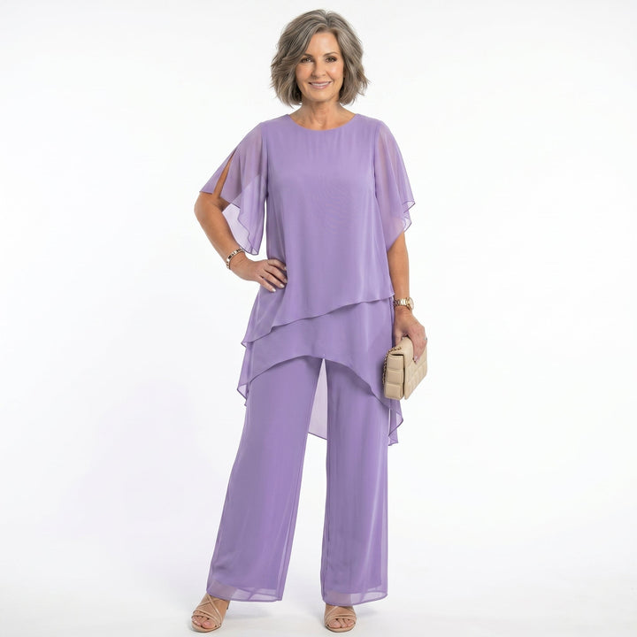 Ainhoa | Conjunto Elegante de Ceremonia Mujer Túnica Asimétrica