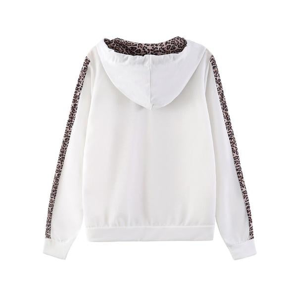 Alma | Conjunto Deportivo Estampado Leopardo Mujer Sudadera con Capucha
