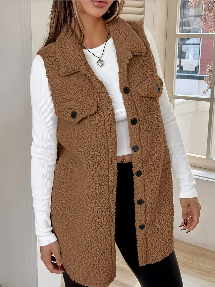 Aurelia Elegante Chaleco Blazer Sin Mangas para Damas