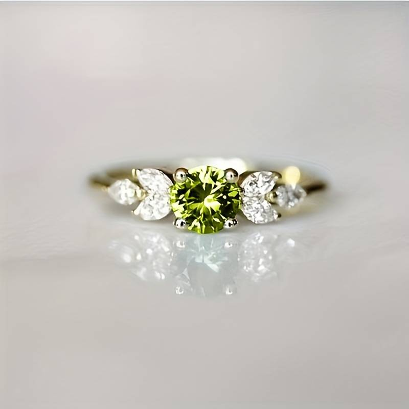 Anillo Vintage con Zirconia Verde