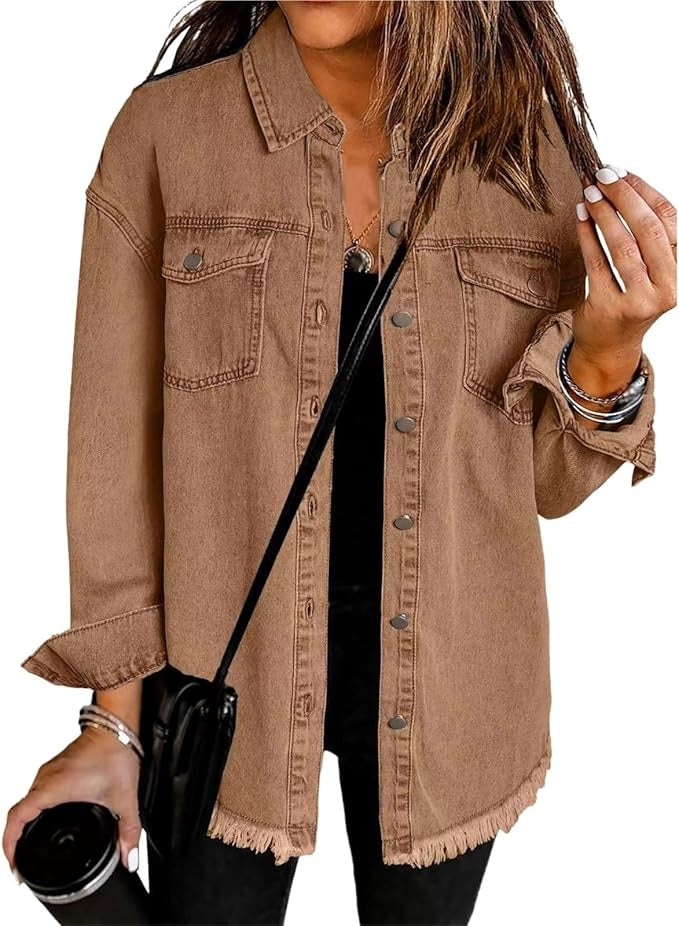 Carla | Sobrecamisa Mujer Vaquera Oversize Manga Larga Bolsillos