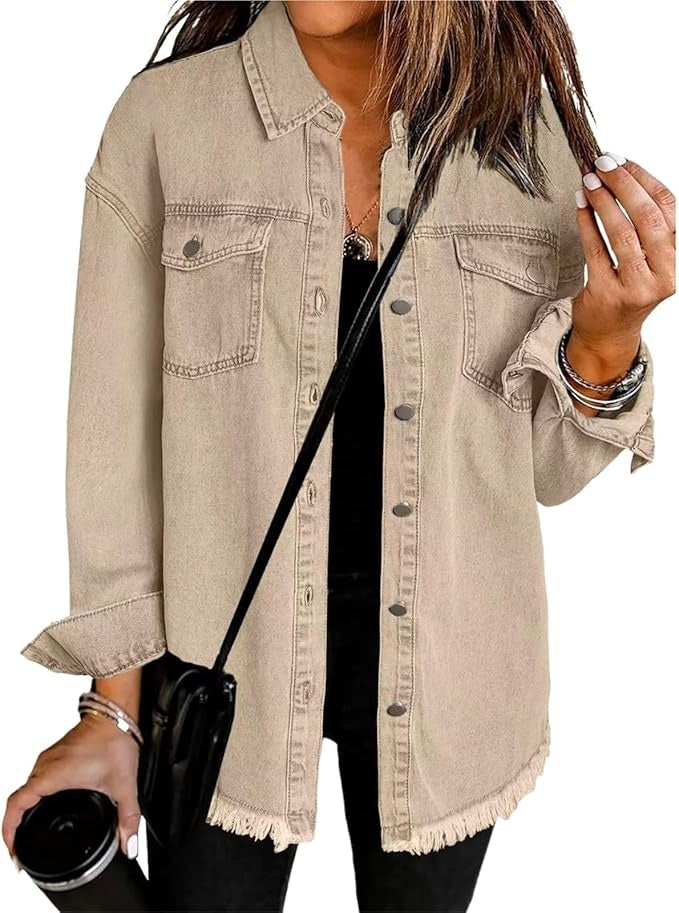 Carla | Sobrecamisa Mujer Vaquera Oversize Manga Larga Bolsillos