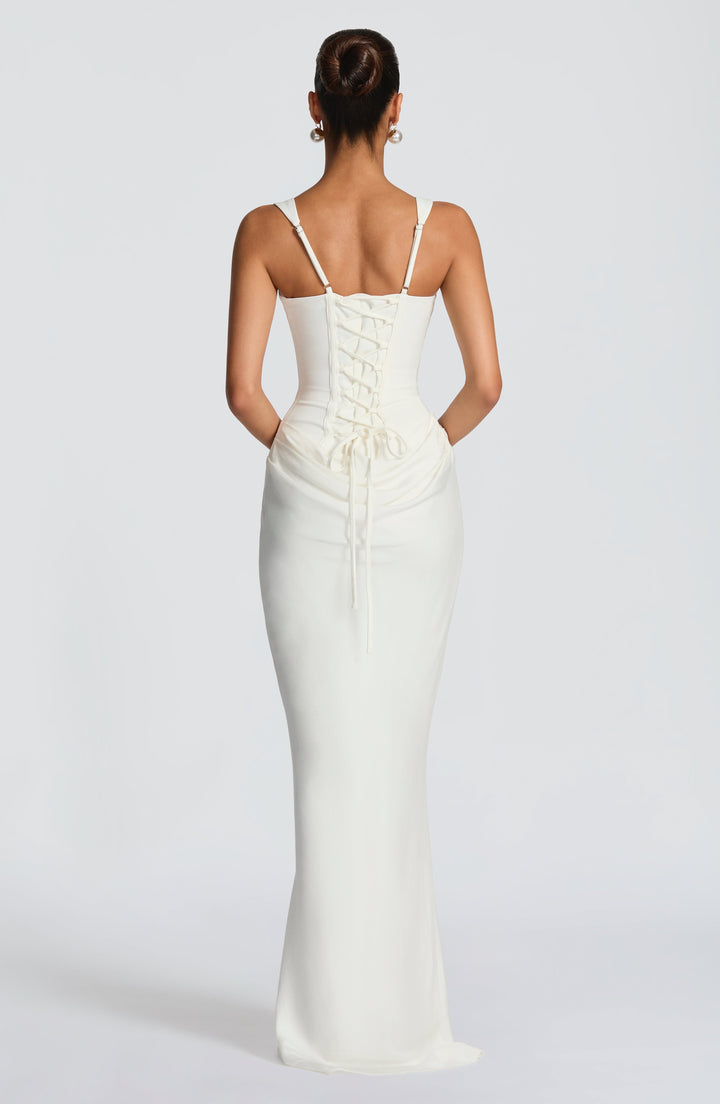 Leonor - Vestido maxi de escote cuadrado