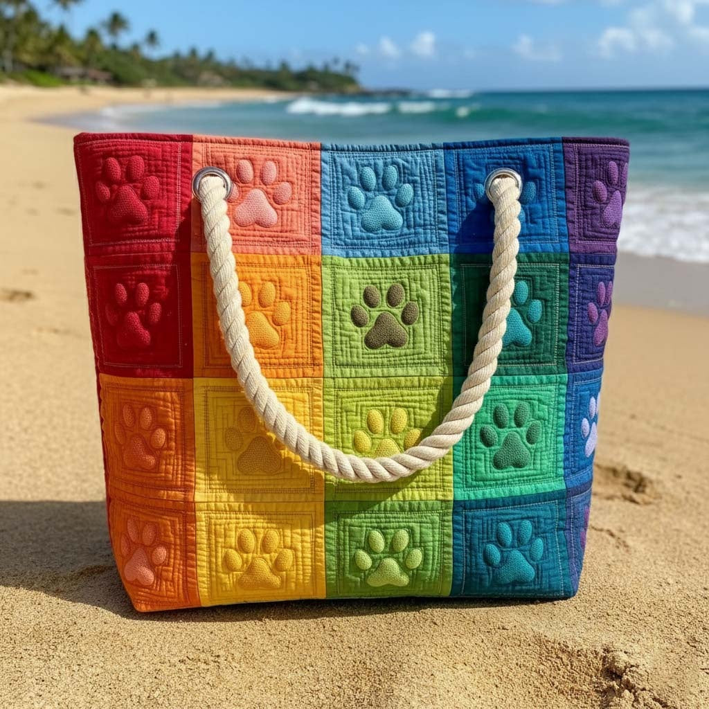 Dolores | Bolso Tote de Playa Artesanal Mujer Asas de Cuerda Estampado