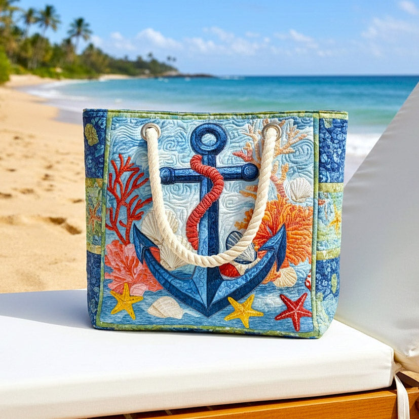 Dolores | Bolso Tote de Playa Artesanal Mujer Asas de Cuerda Estampado