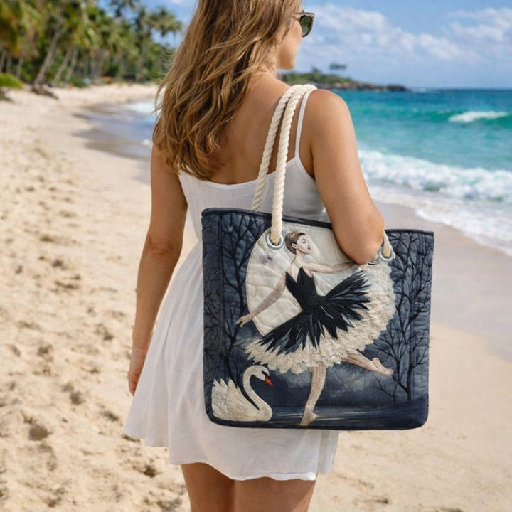 Dolores | Bolso Tote de Playa Artesanal Mujer Asas de Cuerda Estampado