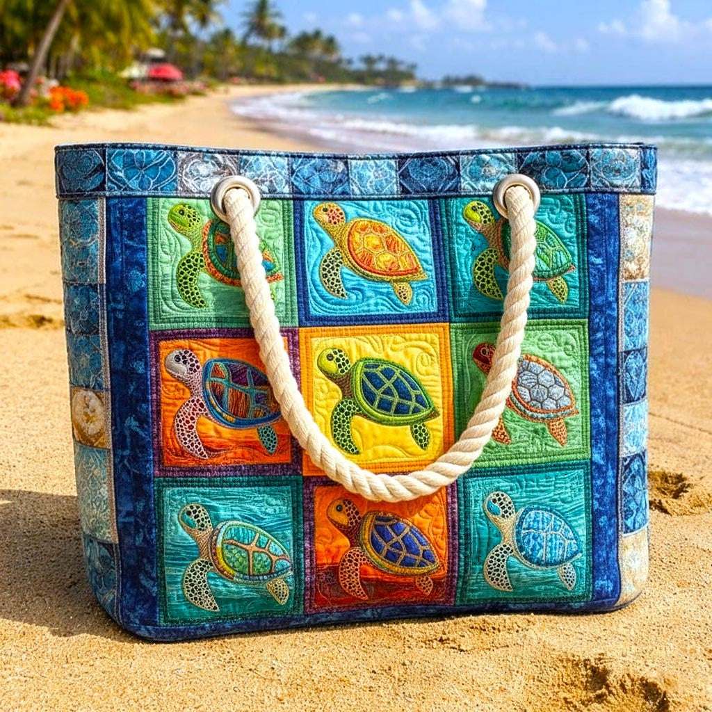 Dolores | Bolso Tote de Playa Artesanal Mujer Asas de Cuerda Estampado