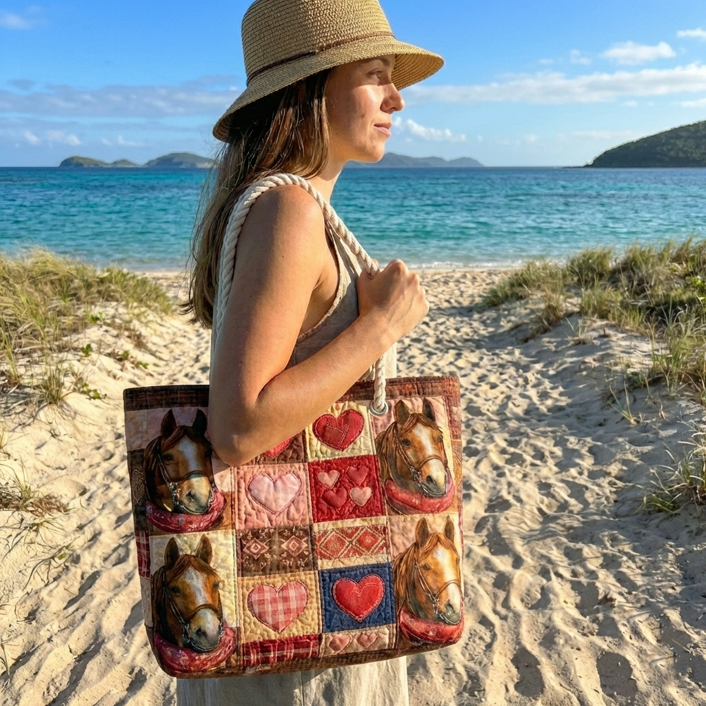 Dolores | Bolso Tote de Playa Artesanal Mujer Asas de Cuerda Estampado