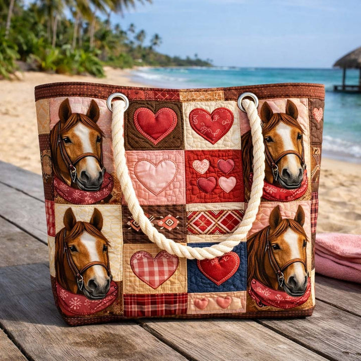 Dolores | Bolso Tote de Playa Artesanal Mujer Asas de Cuerda Estampado
