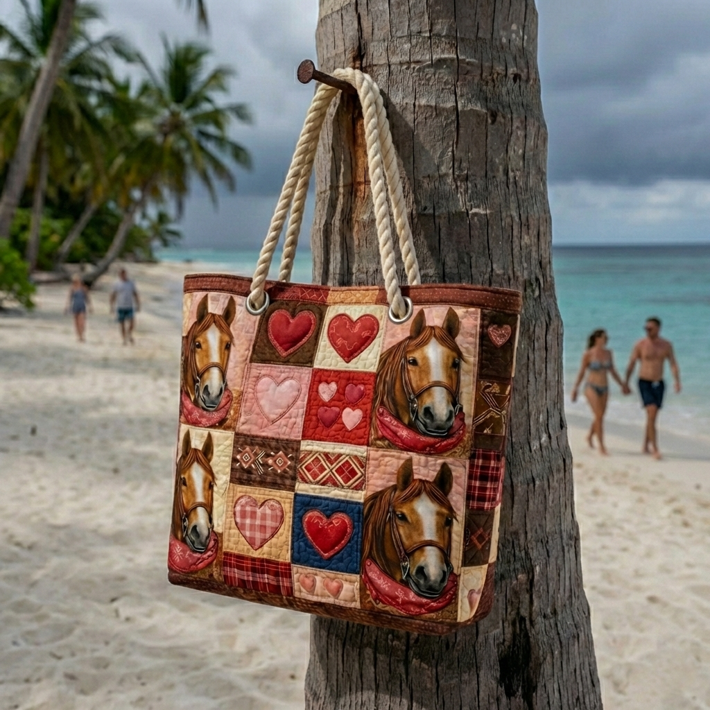 Dolores | Bolso Tote de Playa Artesanal Mujer Asas de Cuerda Estampado