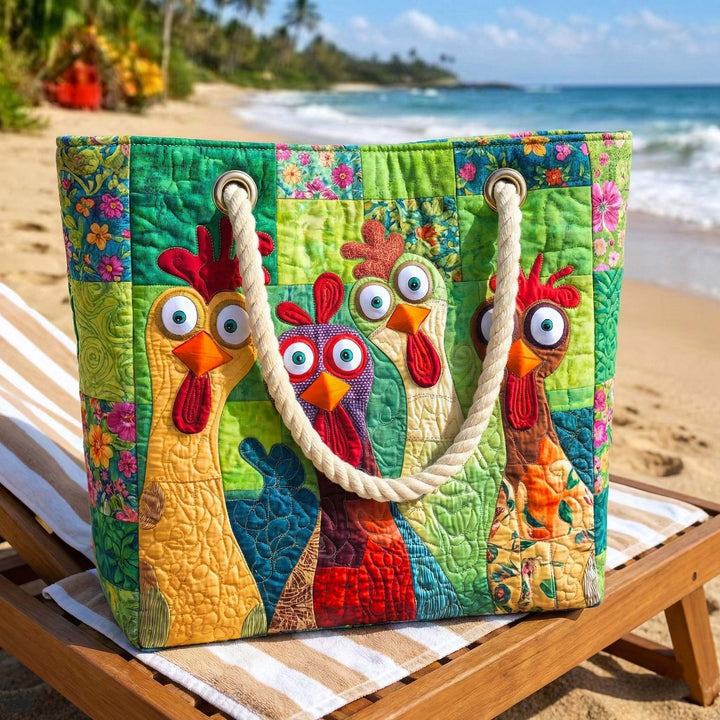 Dolores | Bolso Tote de Playa Artesanal Mujer Asas de Cuerda Estampado