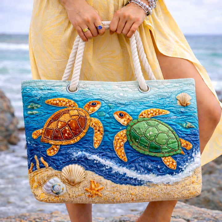 Dolores | Bolso Tote de Playa Artesanal Mujer Asas de Cuerda Estampado