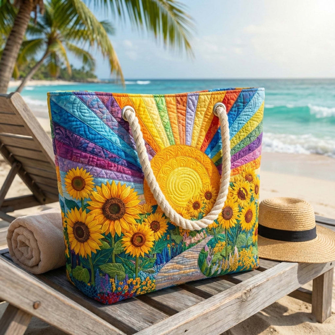 Dolores | Bolso Tote de Playa Artesanal Mujer Asas de Cuerda Estampado