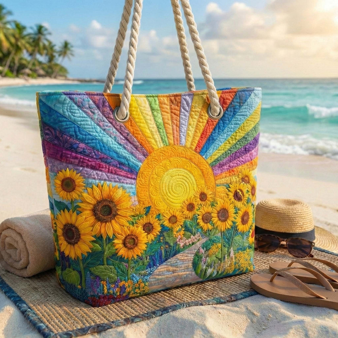 Dolores | Bolso Tote de Playa Artesanal Mujer Asas de Cuerda Estampado