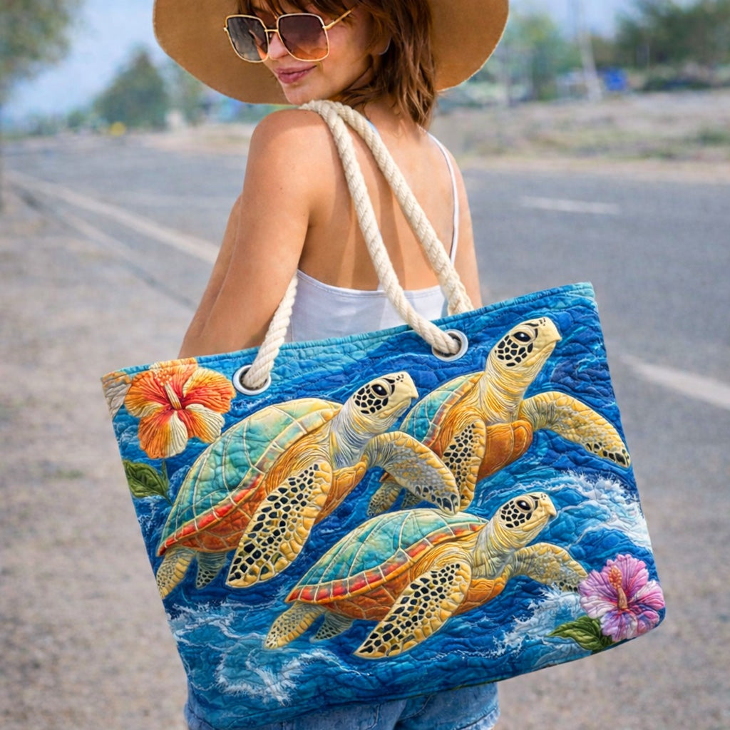 Dolores | Bolso Tote de Playa Artesanal Mujer Asas de Cuerda Estampado