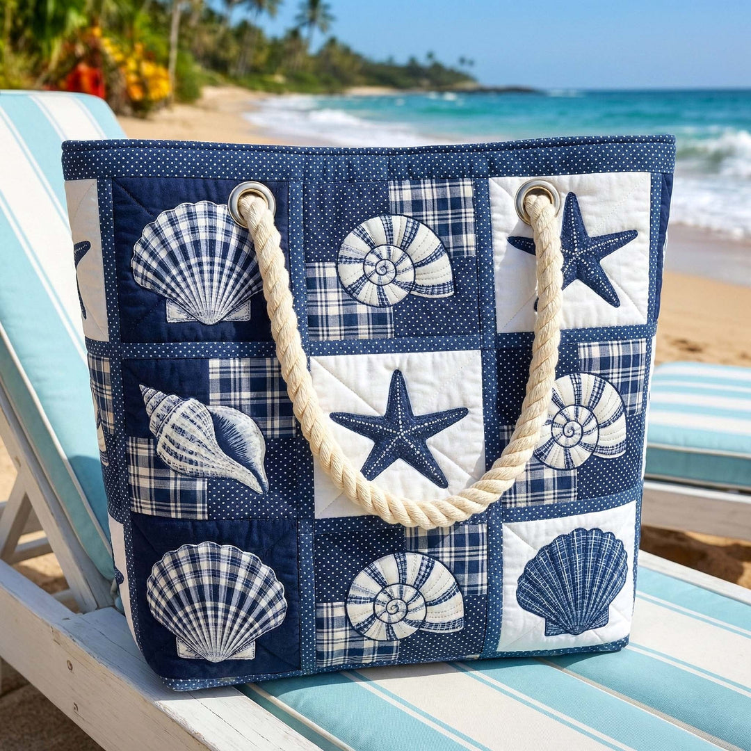 Dolores | Bolso Tote de Playa Artesanal Mujer Asas de Cuerda Estampado
