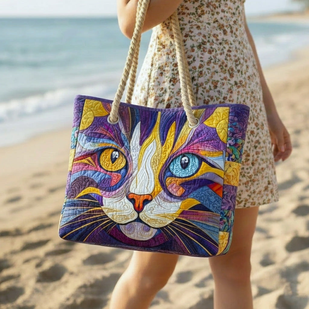 Dolores | Bolso Tote de Playa Artesanal Mujer Asas de Cuerda Estampado