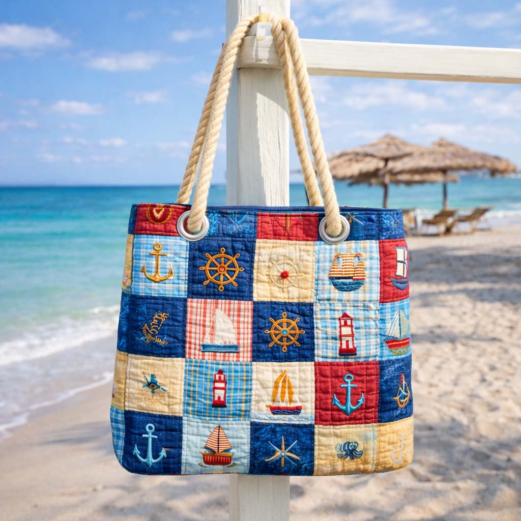 Dolores | Bolso Tote de Playa Artesanal Mujer Asas de Cuerda Estampado