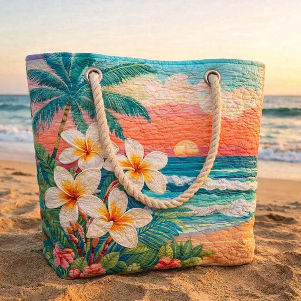 Dolores | Bolso Tote de Playa Artesanal Mujer Asas de Cuerda Estampado