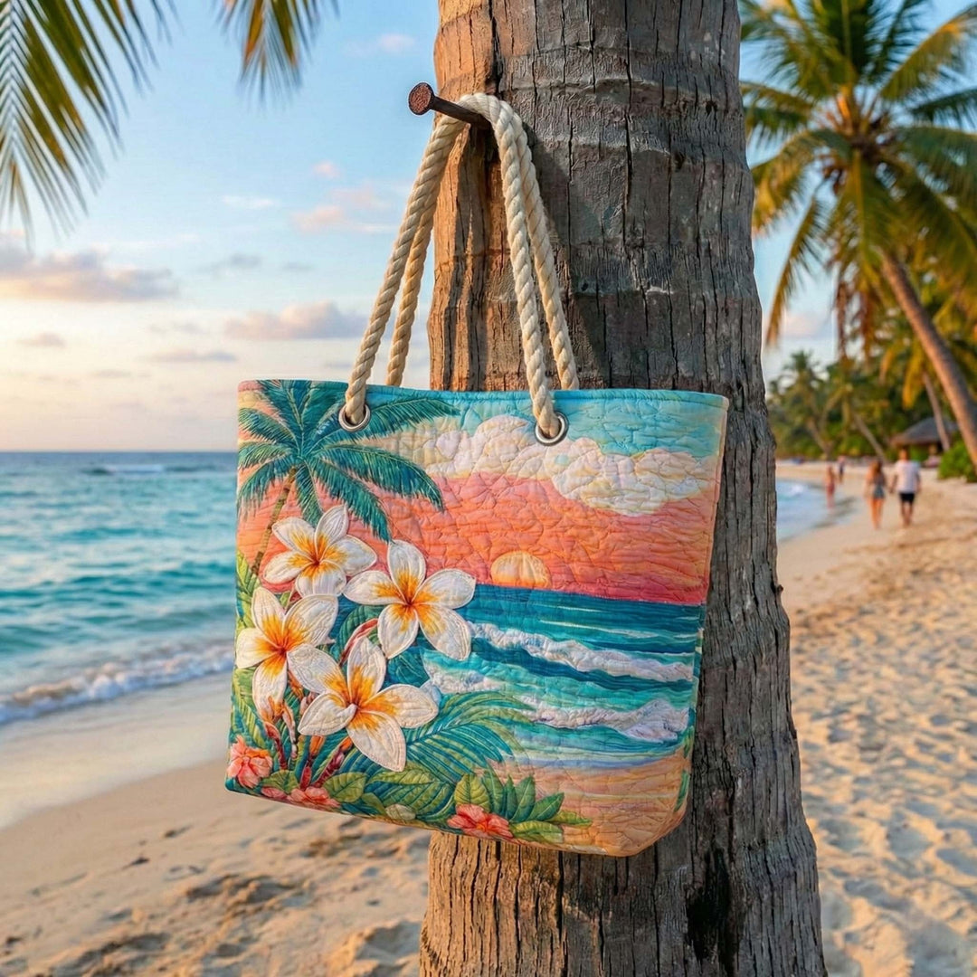 Dolores | Bolso Tote de Playa Artesanal Mujer Asas de Cuerda Estampado