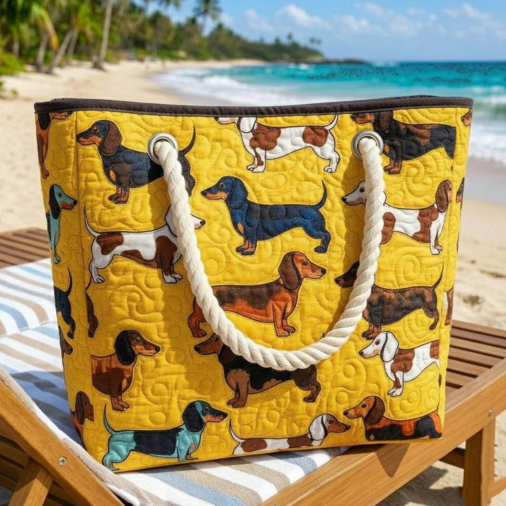 Dolores | Bolso Tote de Playa Artesanal Mujer Asas de Cuerda Estampado