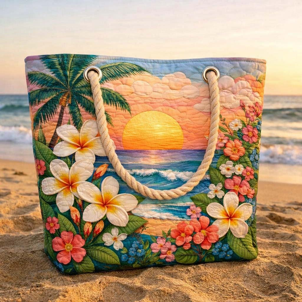 Dolores | Bolso Tote de Playa Artesanal Mujer Asas de Cuerda Estampado