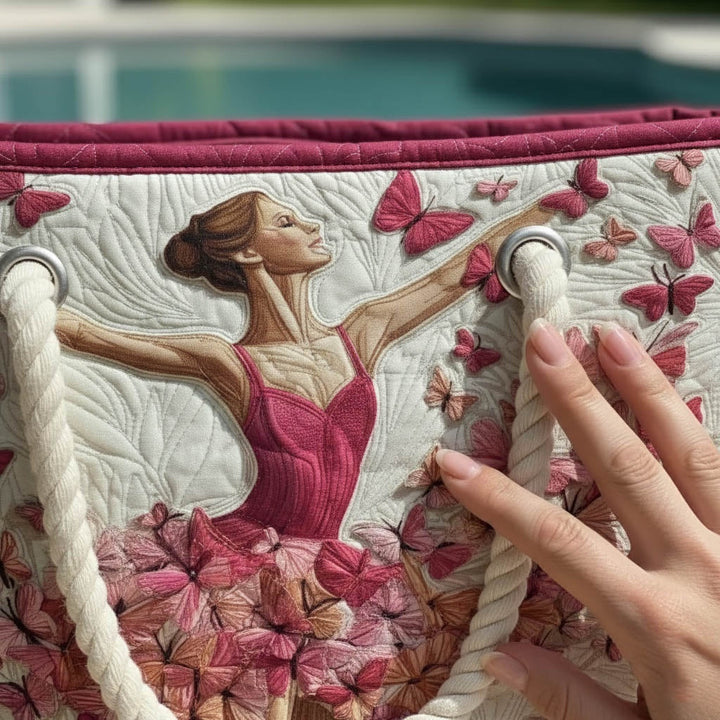 Dolores | Bolso Tote de Playa Artesanal Mujer Asas de Cuerda Estampado