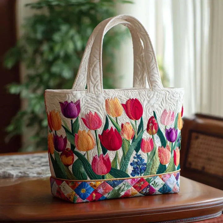 Encarnación | Bolso Tote Acolchado Artesanal Mujer Estampado Único