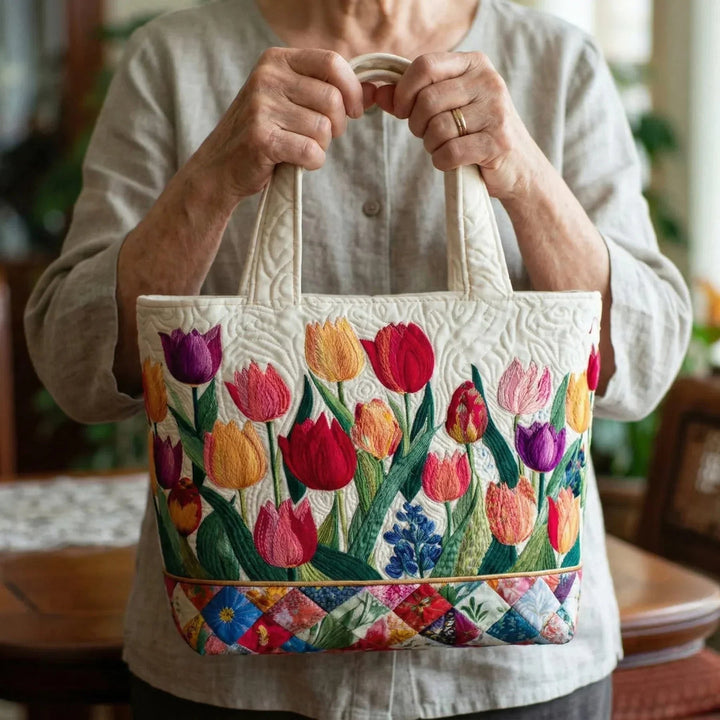 Encarnación | Bolso Tote Acolchado Artesanal Mujer Estampado Único