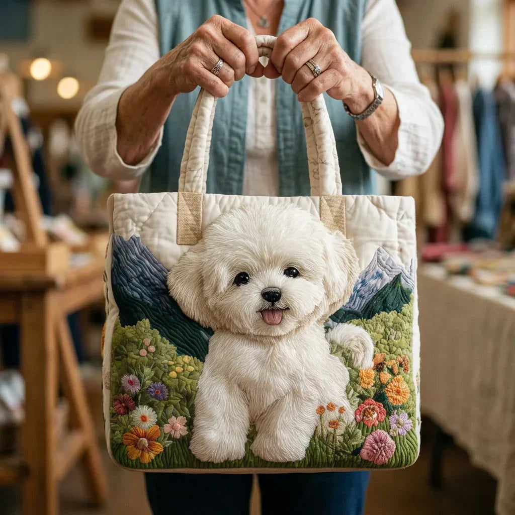 Encarnación | Bolso Tote Acolchado Artesanal Mujer Estampado Único