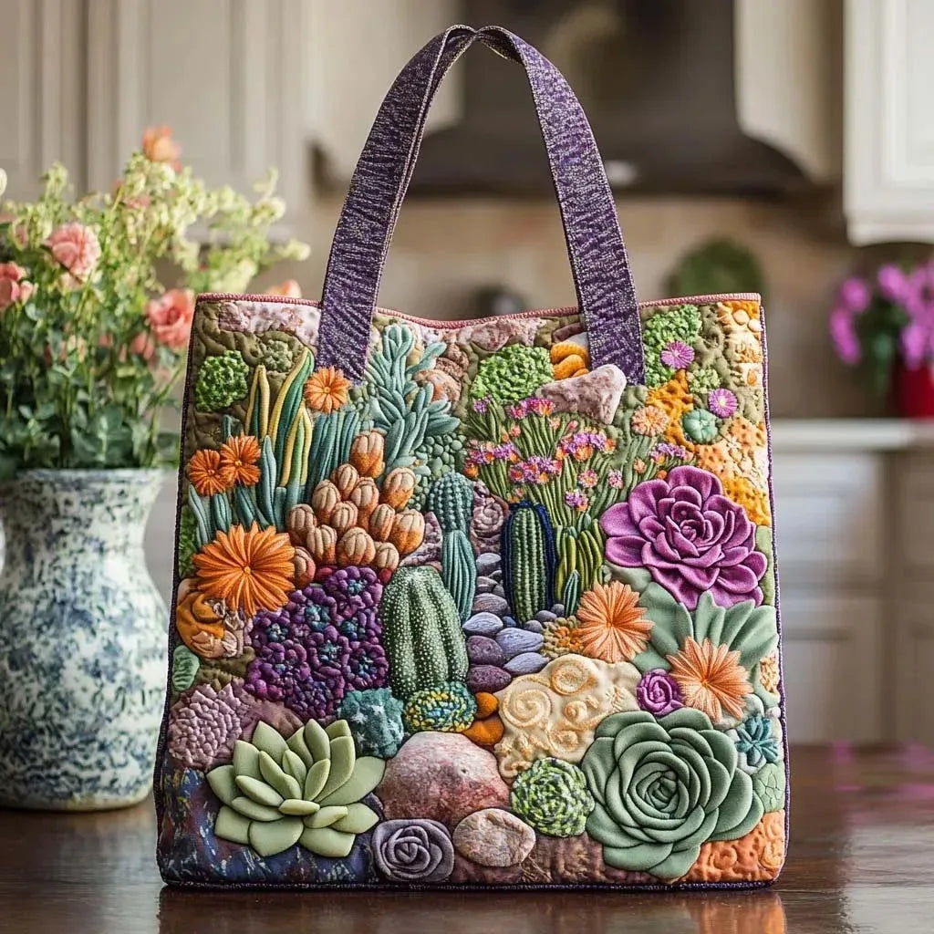 Encarnación | Bolso Tote Acolchado Artesanal Mujer Estampado Único