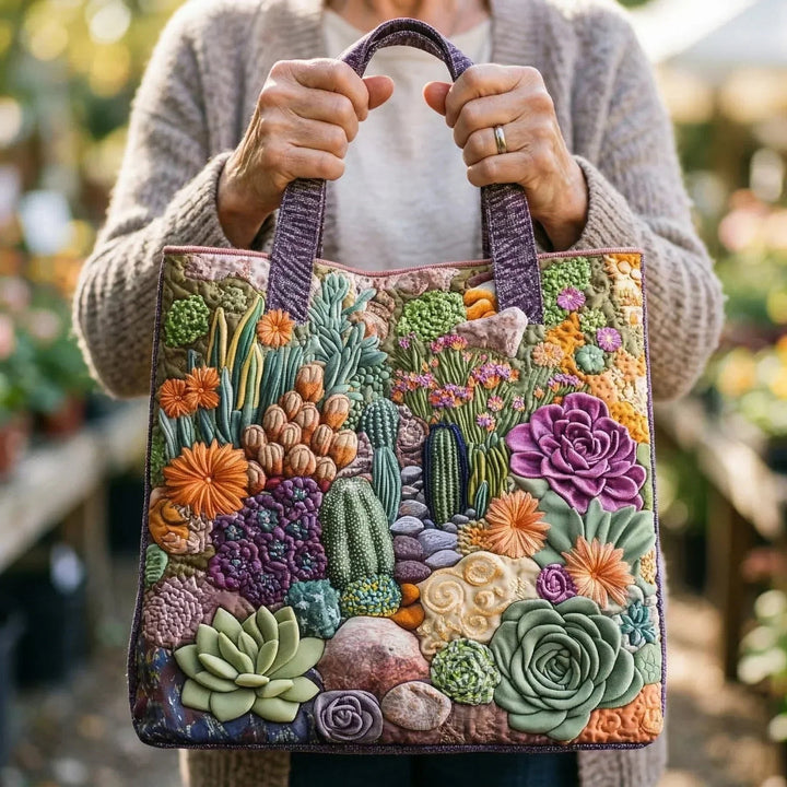 Encarnación | Bolso Tote Acolchado Artesanal Mujer Estampado Único