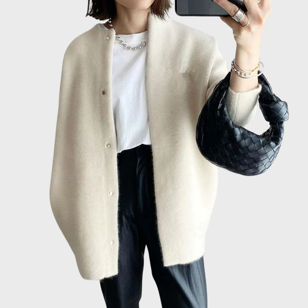 Inés | Cárdigan de Cachemira Oversize Mujer Botones Presión