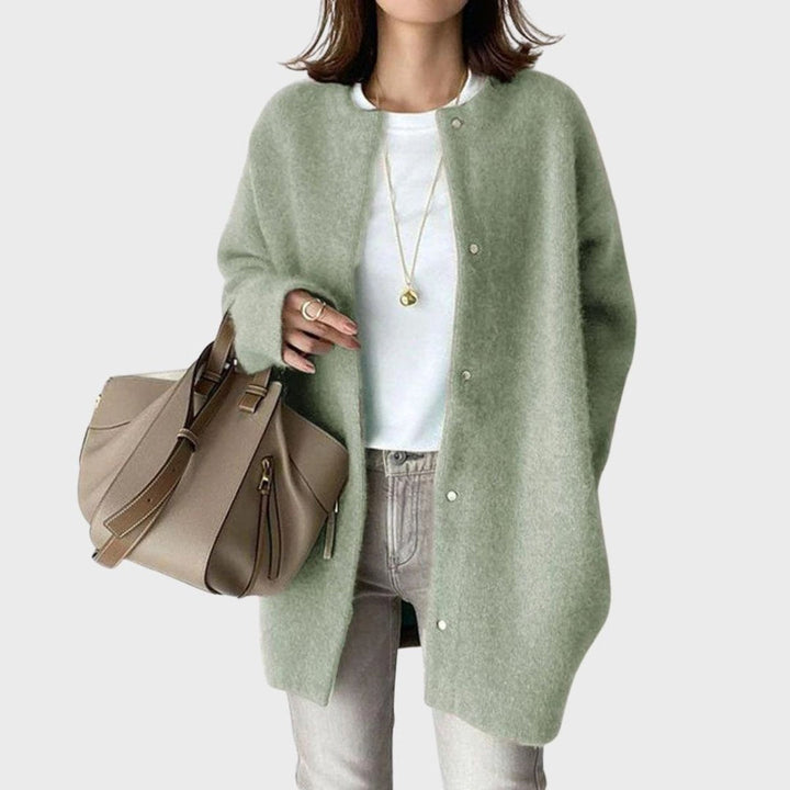 Inés | Cárdigan de Cachemira Oversize Mujer Botones Presión