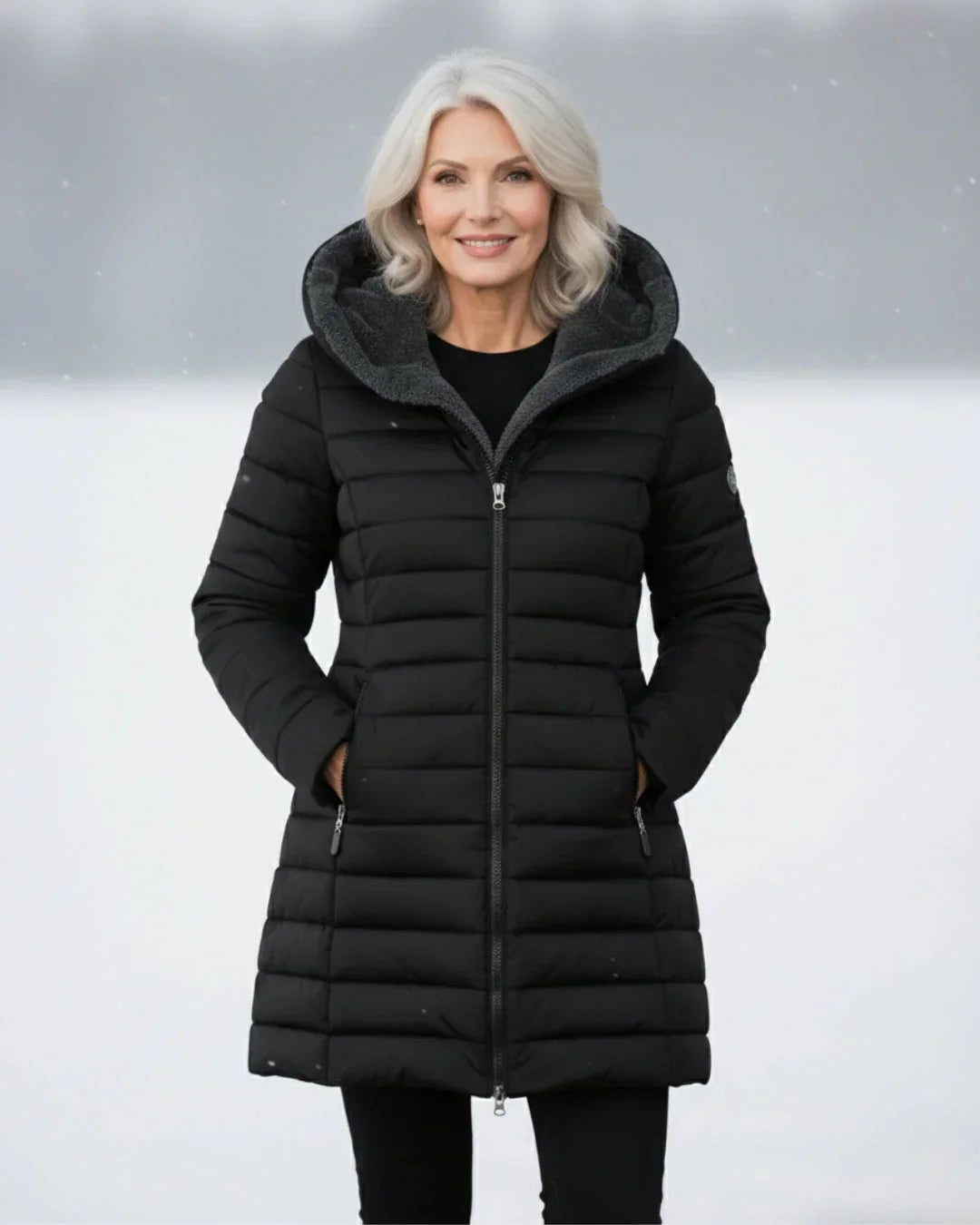 Chaqueta acogedora impermeable para otoño e invierno