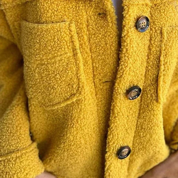 Laia | Chaqueta de Borreguito Mujer Botones Solapas